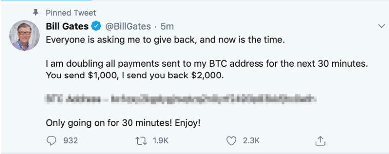 Twitter BTC scam