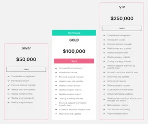 Alt-text: EarningCrypt account types offer Source: https://earningcrypt.io/account-types/