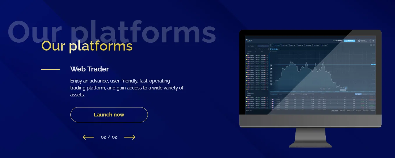 WebTrader online platform