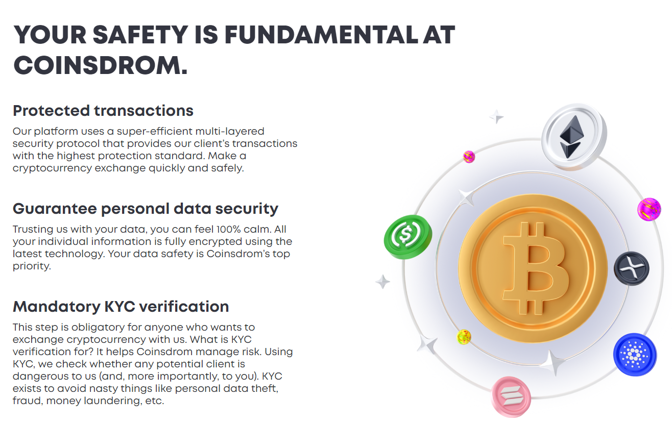 Coinsdrom security features