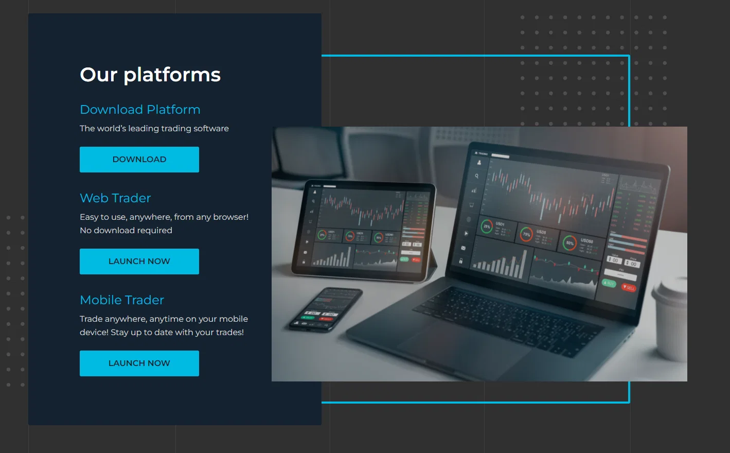 LumineTrade trading platforms