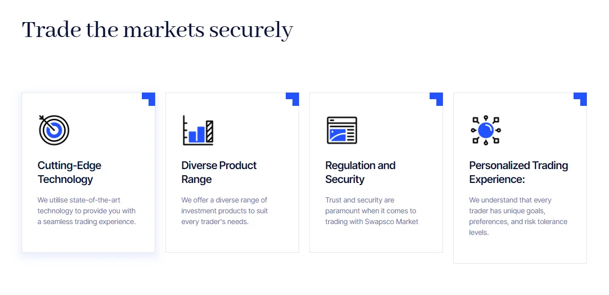 Swapsco Market trading features