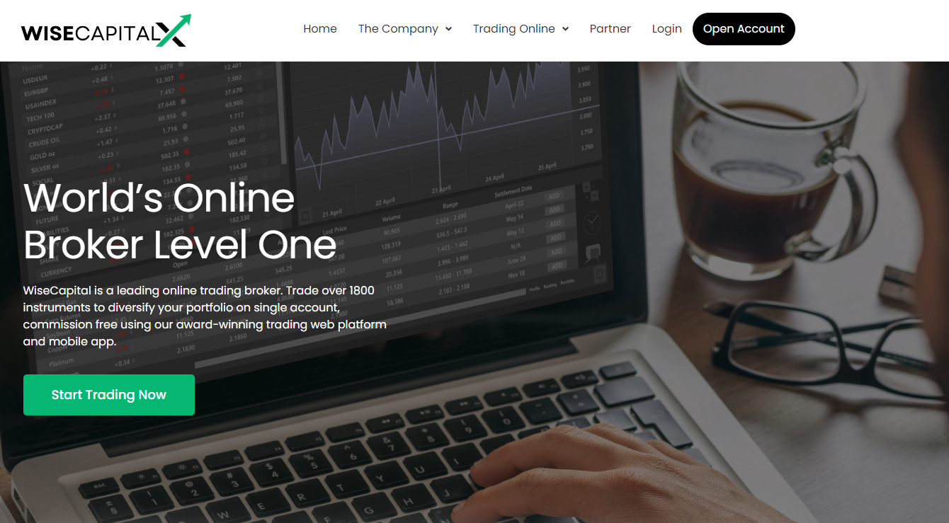 WiseCapitalX online trading offer