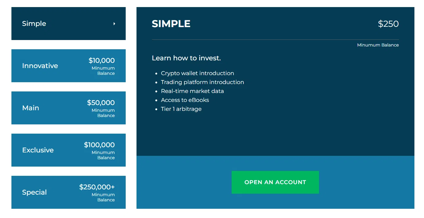 The Revenue Center Pro account types